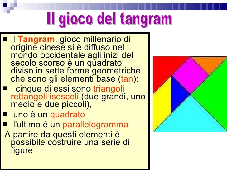 GIOCO DEL TANGRAM DA SCARICA